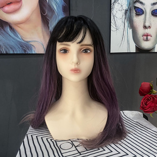 假发店模特头 矮款头模仿真模型头项链耳环拍照假人头COS化妆头模