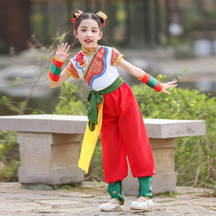 龙舟服装儿童演出服舞龙舞狮武术服击鼓赛端午节表演划龙船打鼓服