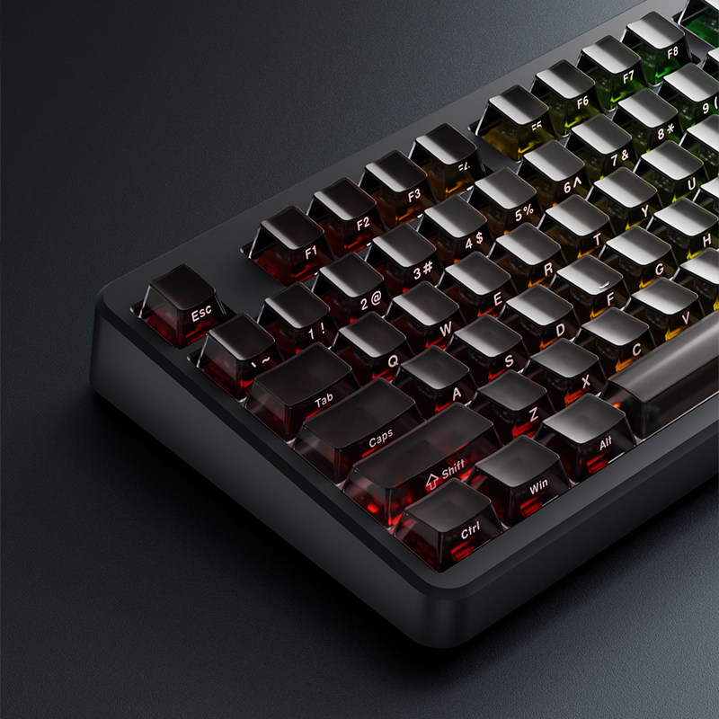 腹灵nx87机械键盘游戏电竞专用男女学生静音有线无线电脑RGB黑透,电脑硬件/显示器/电脑周边,键盘,淘宝优惠券,粉丝福利购,淘宝优惠卷