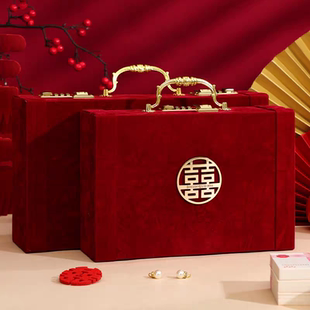 彩礼盒子高档装 2025年新款 20万30万订婚结婚礼金箱现金礼盒聘礼箱