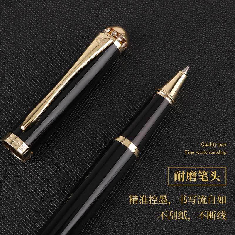 서명 펜 비즈니스 고급 젤 펜 금속 볼펜 조각 개인 맞춤형 기업 로고 인쇄 선물 제공