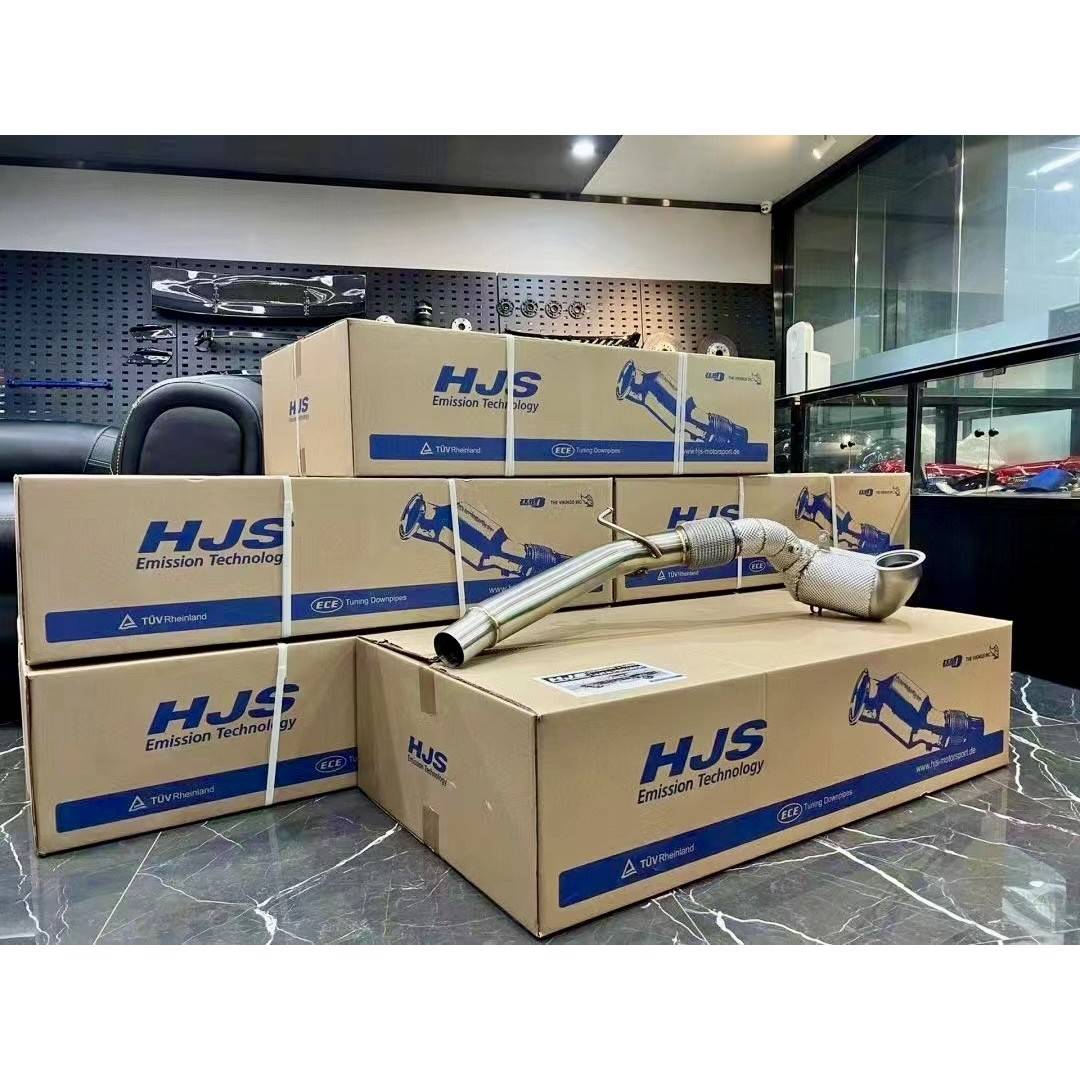 德国Hjs高流量三元封头段改造升级200钼适用于Opf大众高尔夫Gti8