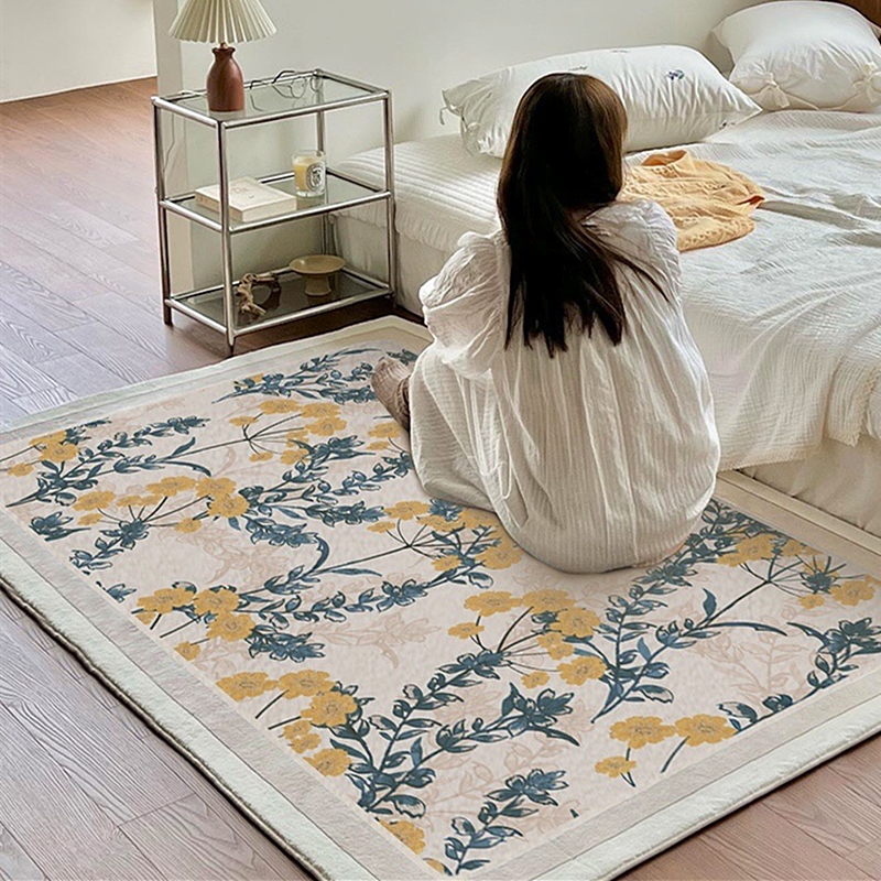 梵赛欧客厅韩式慕斯绒花朵地毯