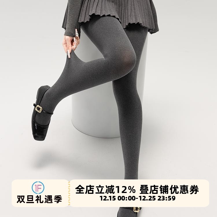 日系天鹅绒连裤袜360高密无缝裆