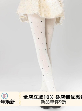 抵达一楼白色波点格雷系灰色气质连裤袜微压显瘦外穿打底袜秋冬女