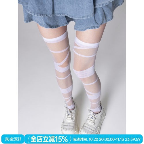 y2k亚文化辣妹丝袜绷带袜