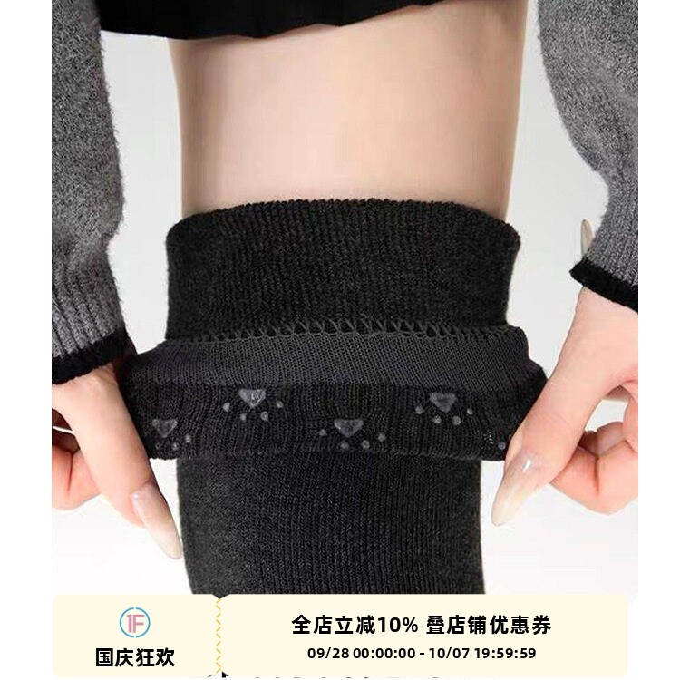 防滑硅胶过膝袜加绒加厚秋冬图片