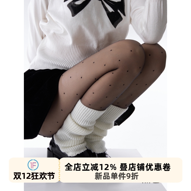 复古波点丝袜春夏防勾丝