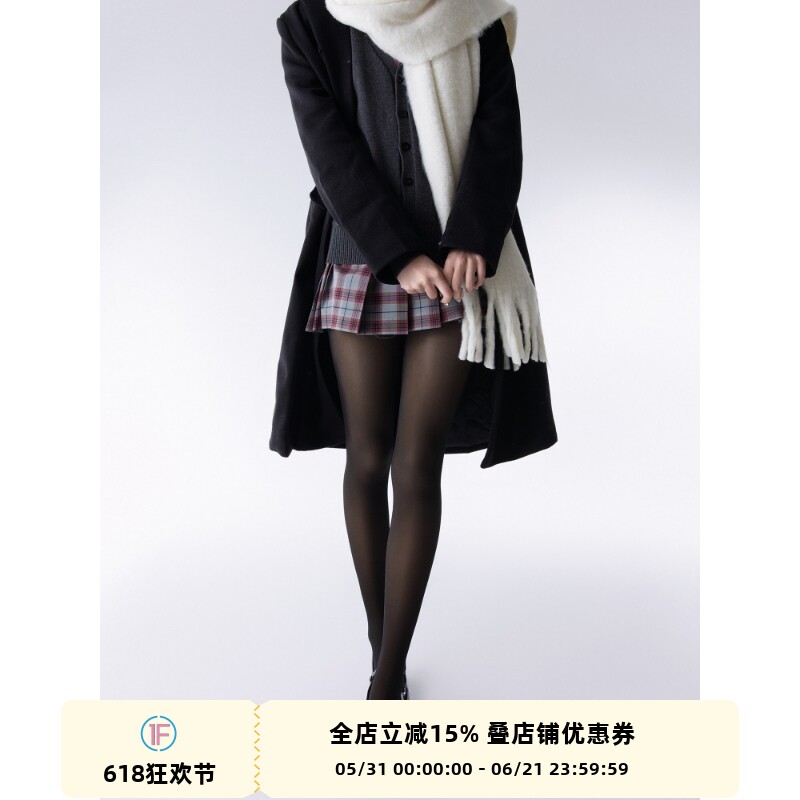 抵达一楼黑丝光腿神器加绒秋冬厚黑透肤打底裤假透肉Jk连裤袜保暖