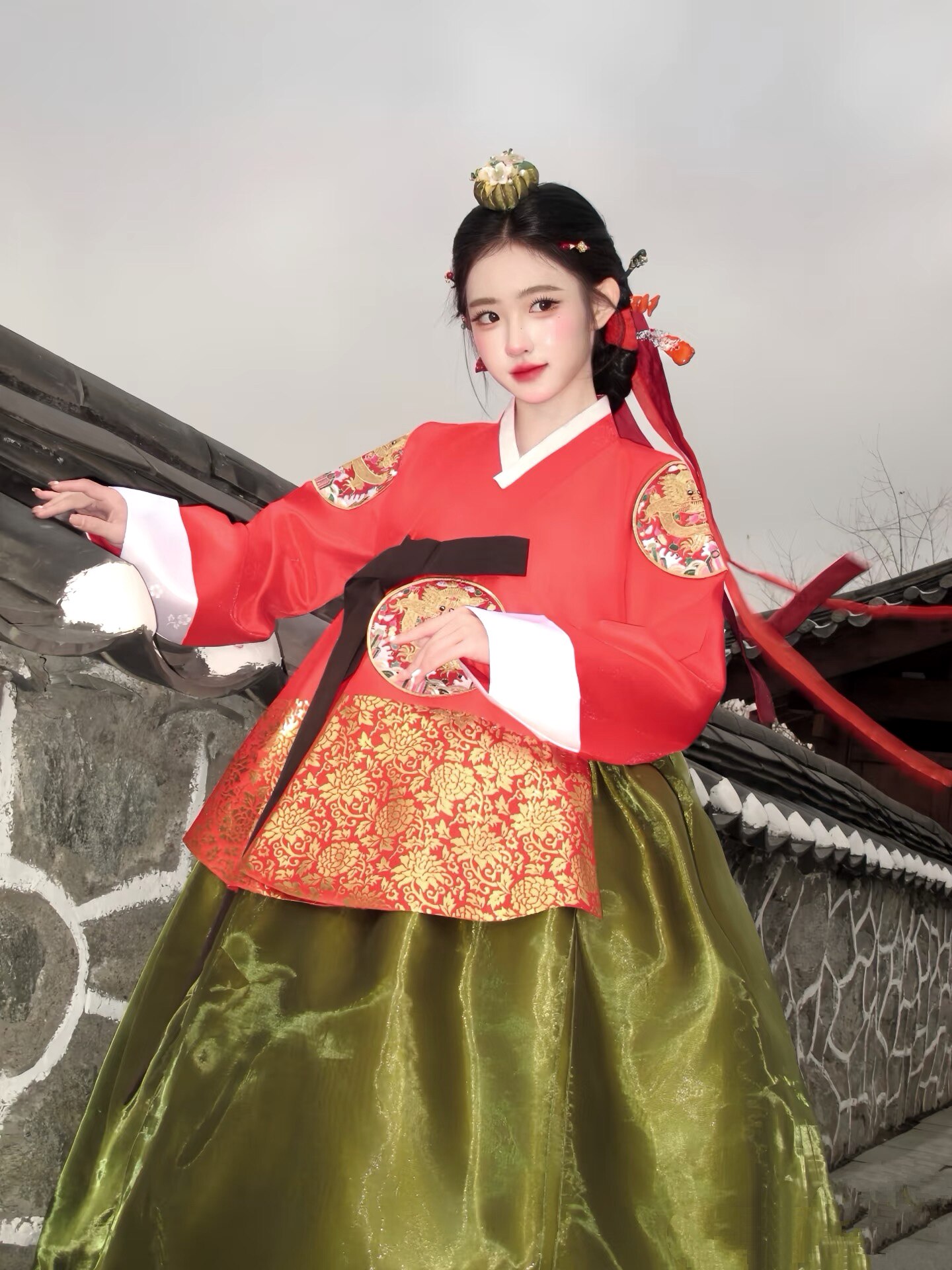 朝鲜族延吉爆款少数民族复古韩服传统民族风演出服拍照写真服饰