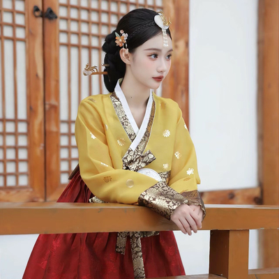 朝鲜韩服延吉旅拍新款高端韩国公主小姐古装宫廷民族定制礼服摄影