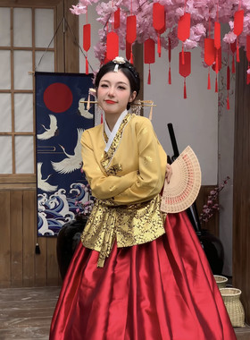 新款延吉公主韩服传统朝鲜族服装女宫廷礼服大长今演出表演套装女