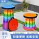 伸缩折叠凳户外垂钓椅子彩虹伸缩凳可背可提彩色伸缩凳