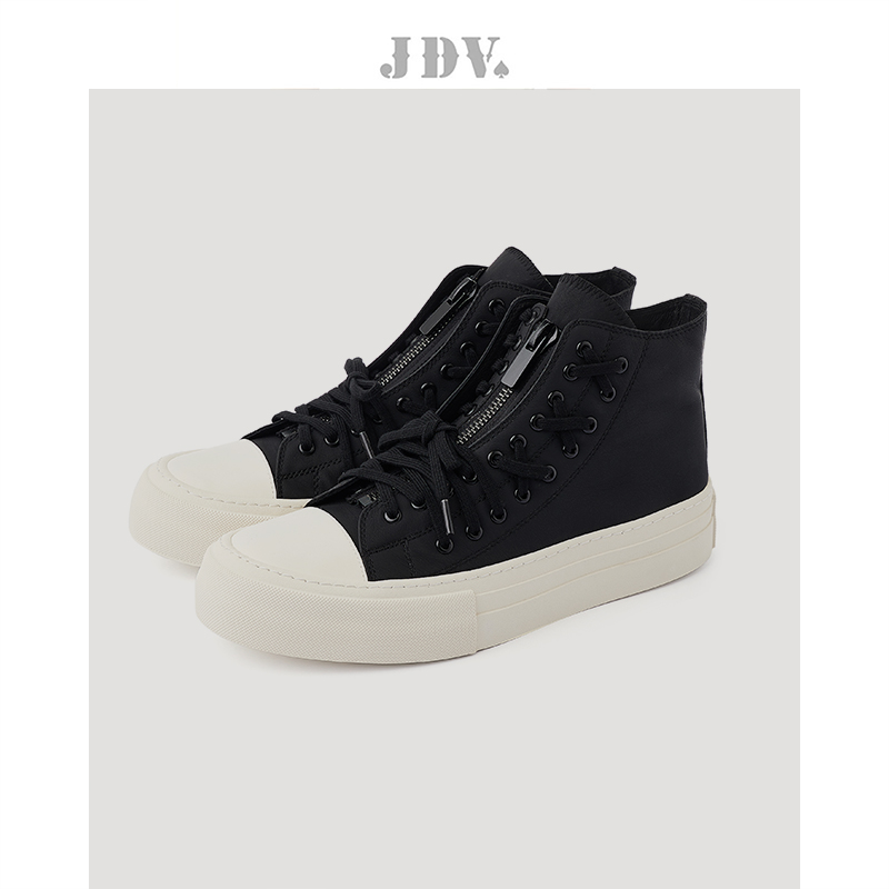 jdv牛皮革潮流通勤中靴