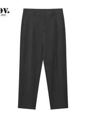 JDV男装2025秋季新品商场同款浅灰色宽松九分裤基础款裤子WPN4606