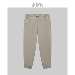 JDV奥莱旗舰店春夏折扣新品男装卡其色休闲通勤九分裤裤子男裤