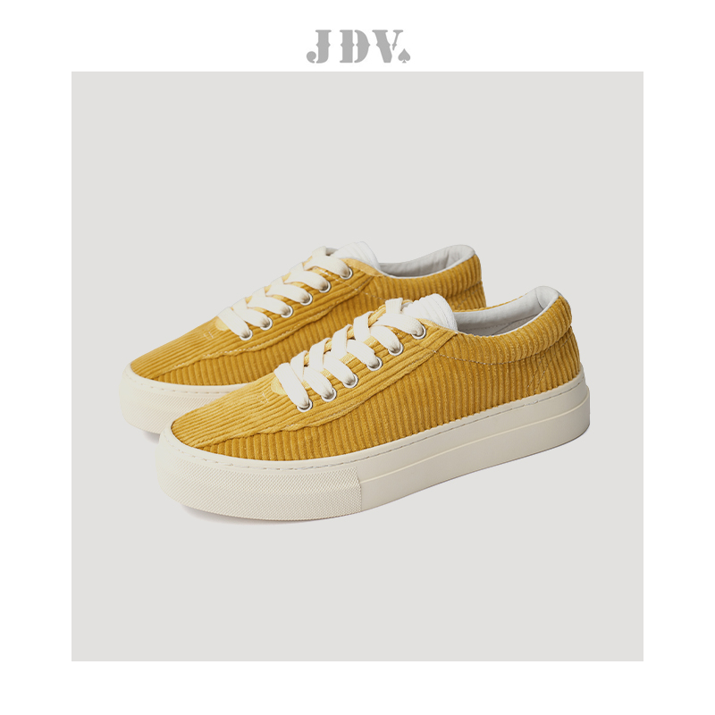 灯芯绒帮面 橡胶鞋底