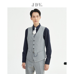 精英西装 男装 商务领拼接无袖 时尚 马甲坎肩背心 春秋新品
