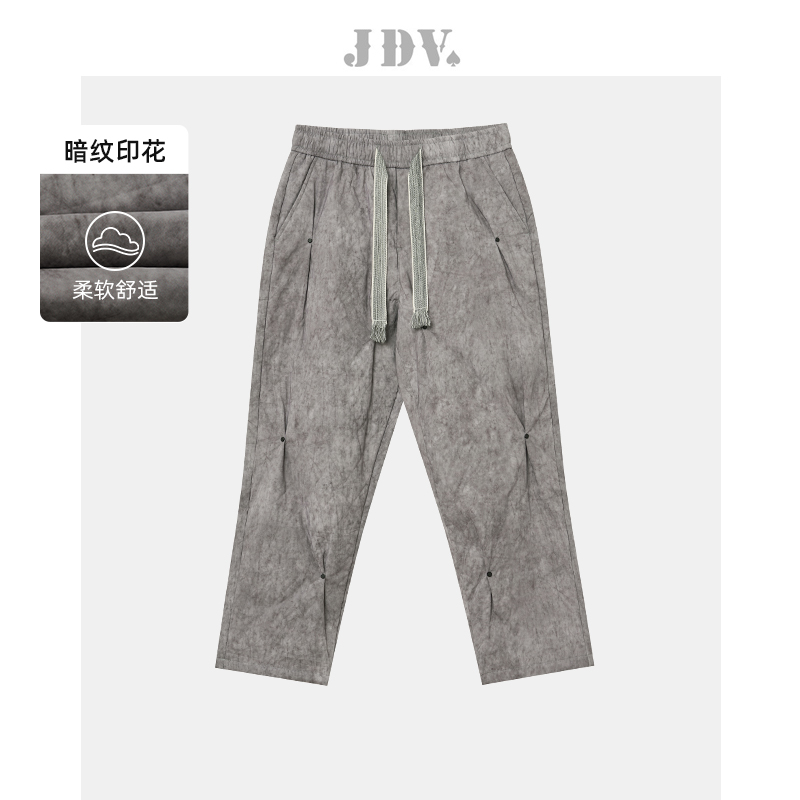 JDV商场同款印花松紧腰休闲裤