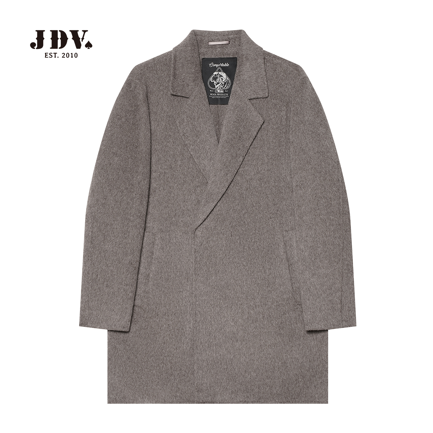 JDV双面羊毛呢大衣中长款