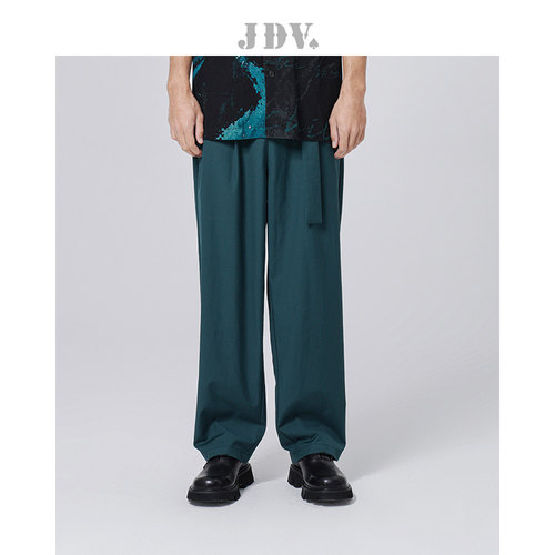 JDV2023绿色舒适阔腿裤