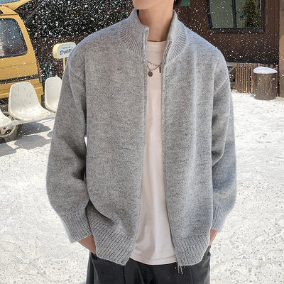 Grinch1928港味潮人馆亿万少年pd大人慵懒风针织开衫毛衣情侣外套