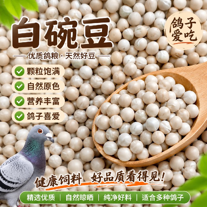 白豌豆10斤20斤高蛋白优质鸽子饲料干豌豆信鸽肉鸽营养鸽粮生豌豆