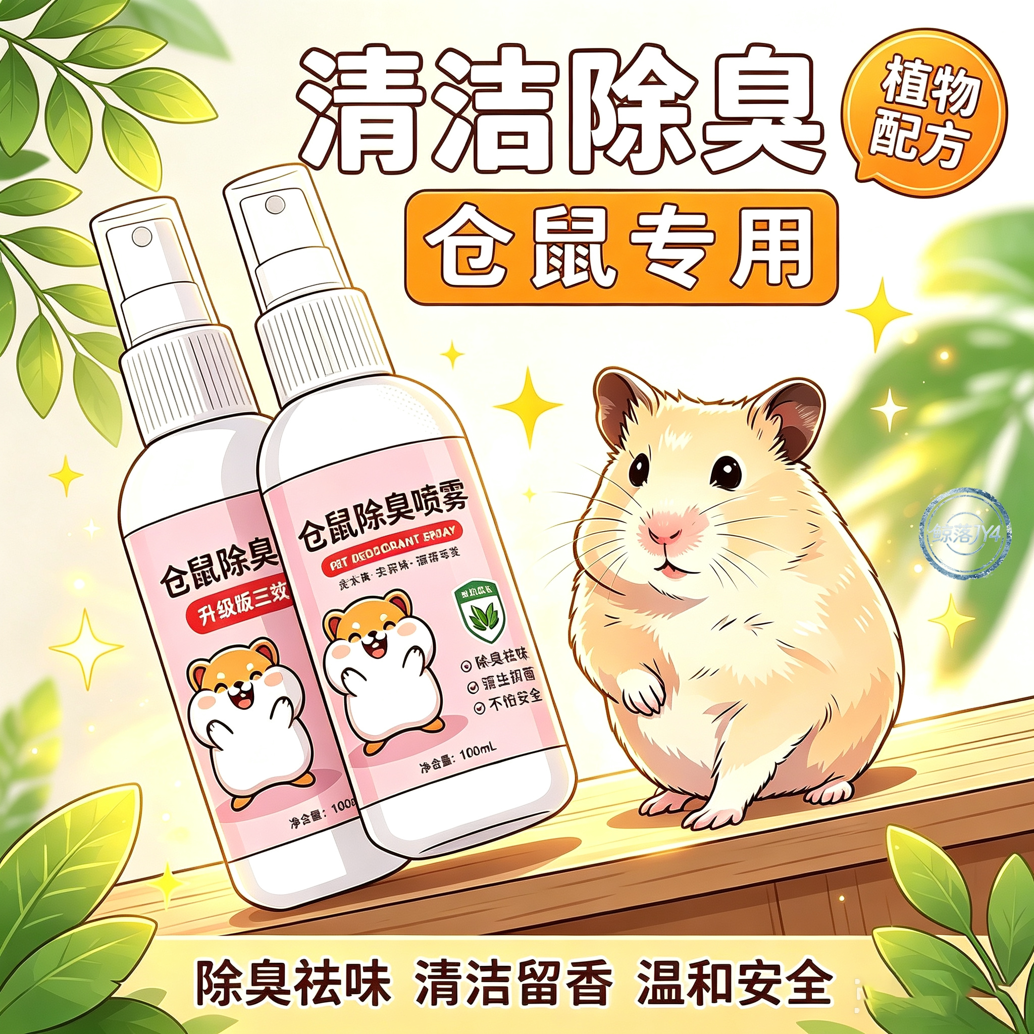 仓鼠兔子免水洗除臭清洁喷雾