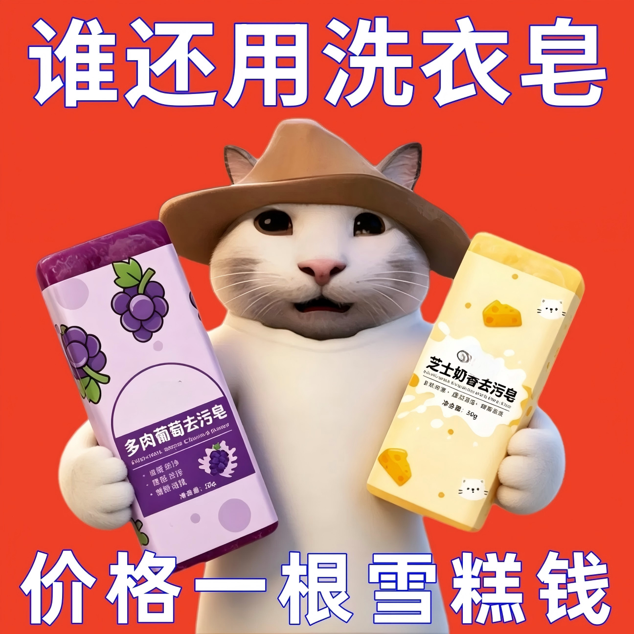 多肉葡萄便携洗衣皂旅行清洁