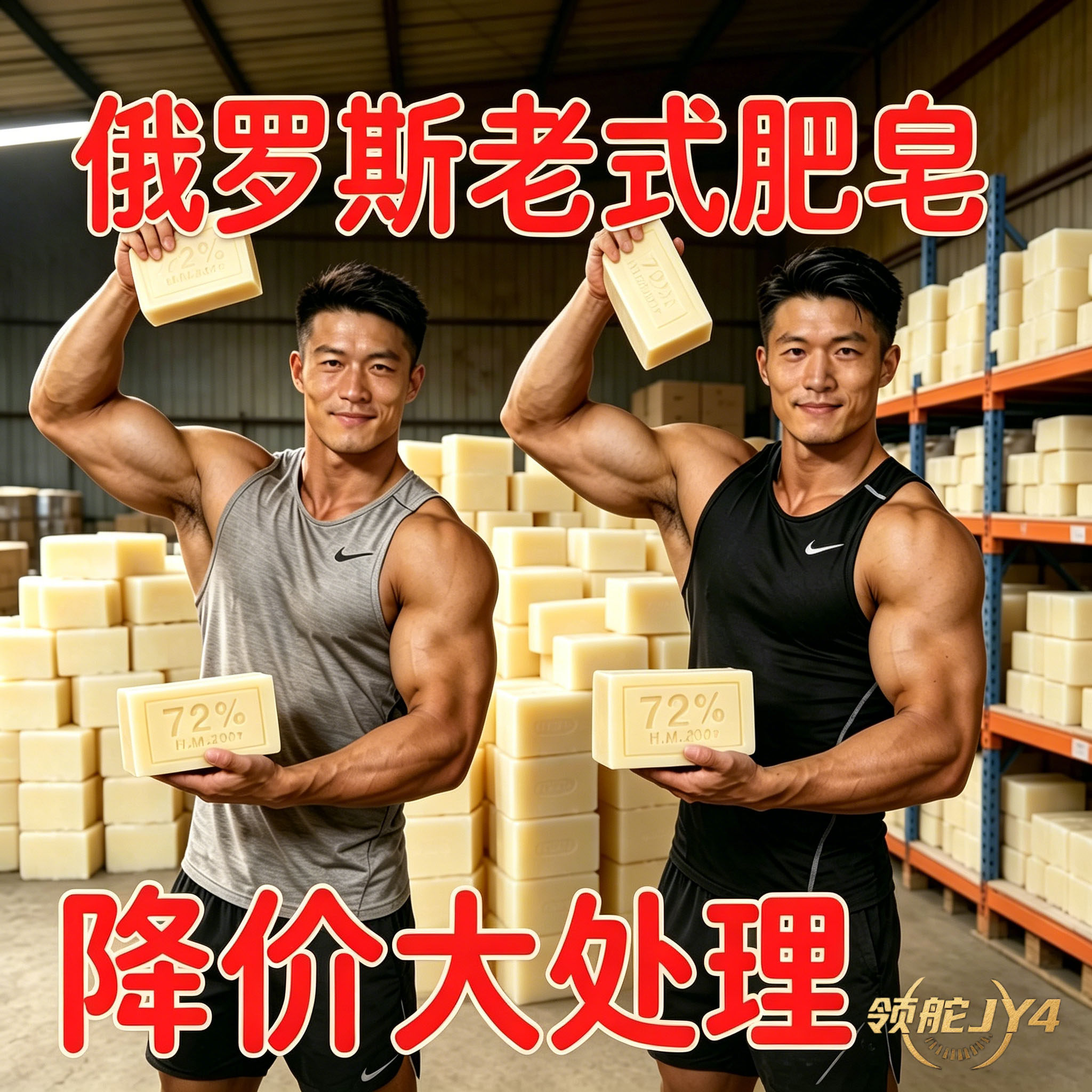 限时抢】俄罗斯工艺老式土肥皂72油脂老肥皂洗衣清洁强效去污香皂