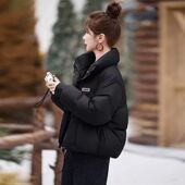 时尚 洋气小个子面包服棉袄子外套 新款 加厚短款 羽绒棉服女2026冬季