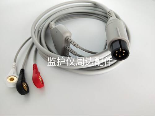 麦邦心电导联线MB526T CD2000一体三导 西润导联线3导连接线