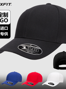 FLEXFIT 新款男士鸭舌帽时尚百搭弯檐鸭舌帽ins潮牌高顶帽子