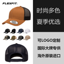 FLEXFIT 网帽男士 拼色透气网眼棒球帽大头围鸭舌帽夏季 时尚 帽子