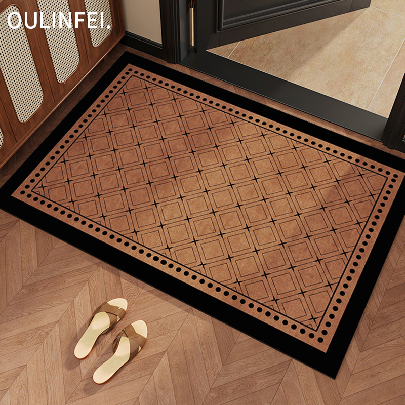复古法式入户门地垫耐脏防滑脚垫