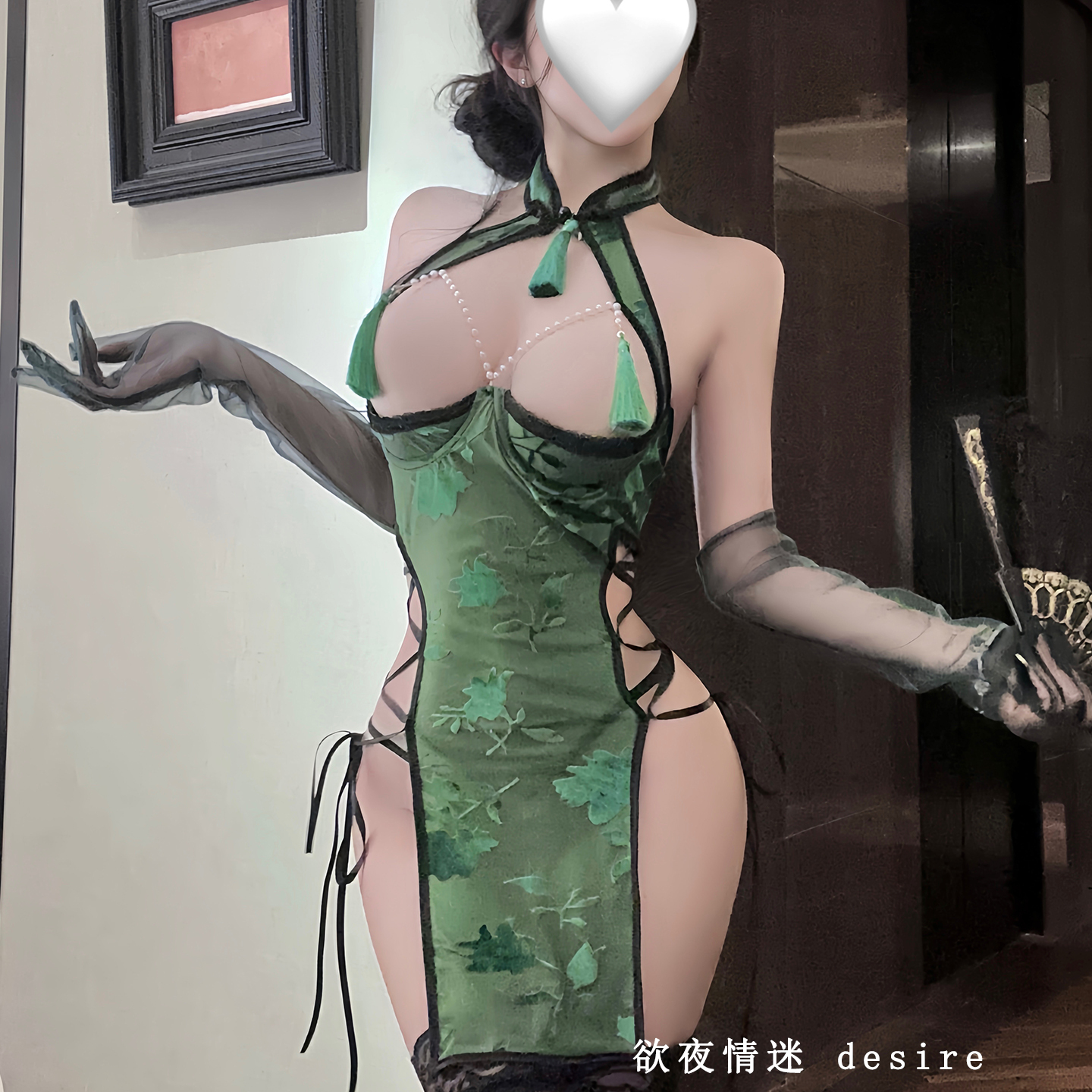 qq内衣性感小胸纯欲古风女装旗袍