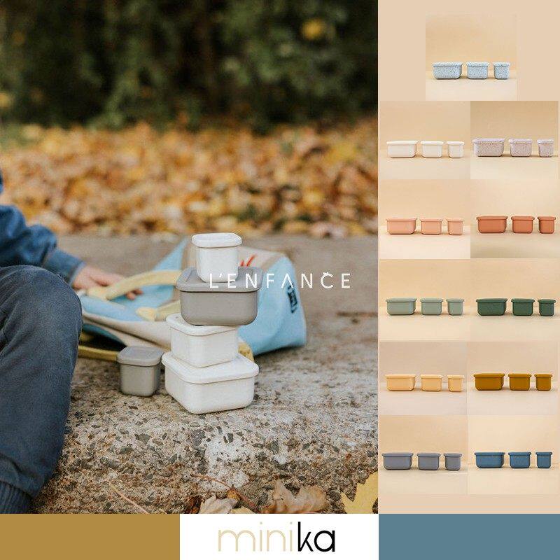 85折■LENFANCE现货Minika婴幼儿硅胶辅食零食存储盒冰箱加热密封