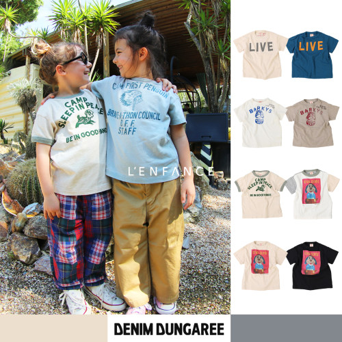 Denimdungaree日系企鹅短袖T恤