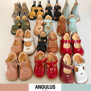5折■Angulus折扣合集 儿童复古大A牛筋底单鞋凉鞋靴子编织罗马鞋