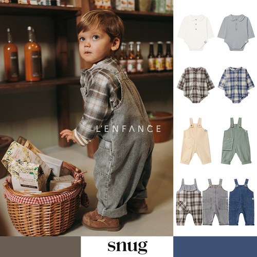 Snug百搭休闲纯棉背带裤包屁衣