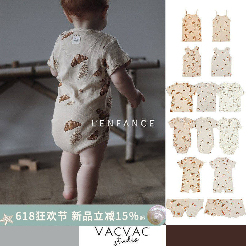 85折■LENFANCE 现货 VACVAC 26SS 婴童牛角包背心短袖内裤连体衣