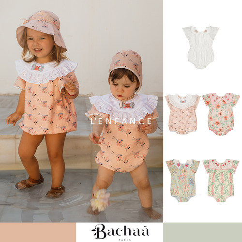 Bachaa女宝法式刺绣包屁衣