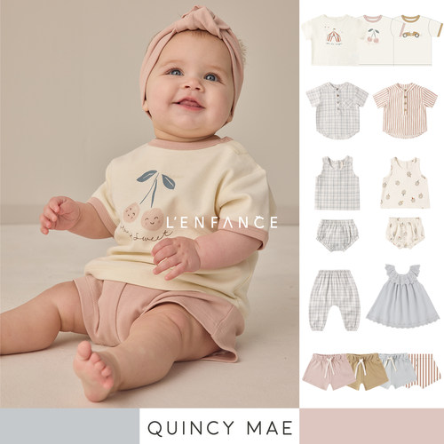 QuincyMae宝宝T恤短裤连衣裙