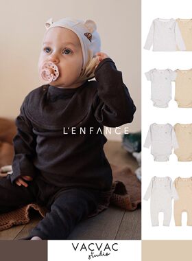 ■LENFANCE 现货 VACVAC 25AW 婴童牛角包连体衣包屁衣长袖上衣