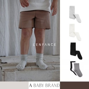 ■LENFANCE 袜 现货 brand 宝宝儿童纯色百搭短袜连裤 baby