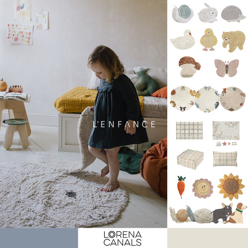 LorenaCanals可机洗地毯地板垫