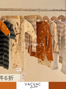 6折■VACVAC折扣合集 婴童有机棉亲肤牛角包上衣连体衣长裤连衣裙