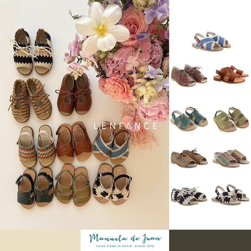 5折■LENFANCE 现货 Manuela de Juan  儿童复古编织凉鞋沙滩鞋,童鞋/婴儿鞋/亲子鞋,凉鞋,淘宝优惠券,粉丝福利购,淘宝优惠卷
