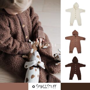 9折■LENFANCE 现货 smallstuff 25AW宝宝秋冬保暖羊毛连体衣外套