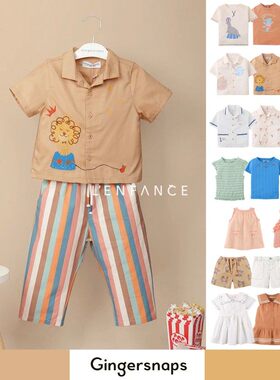 5折■LENFANCE现货Ginger snaps 25SS宝宝春夏短袖衬衫短裤连衣裙